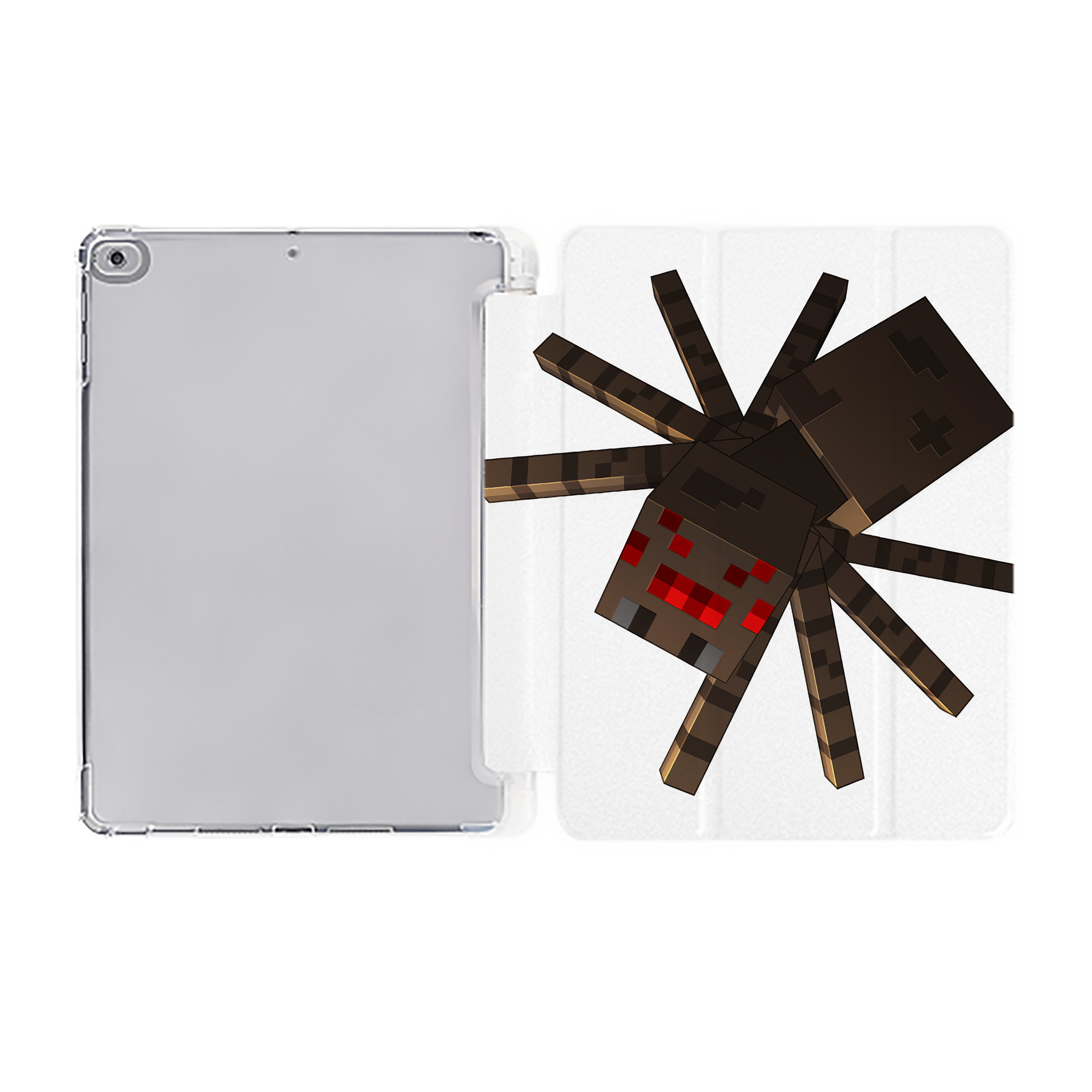 （画像用） マインクラフト ブロックの世界 Minecraft MC Block world IPad ケース ペン収納付き 三つ折りスタンド PUレザー×シリコン 対応機種9.5/10.5/10.9インチ